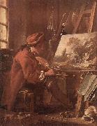 Francois Boucher Le Peintre dans son atelier France oil painting artist